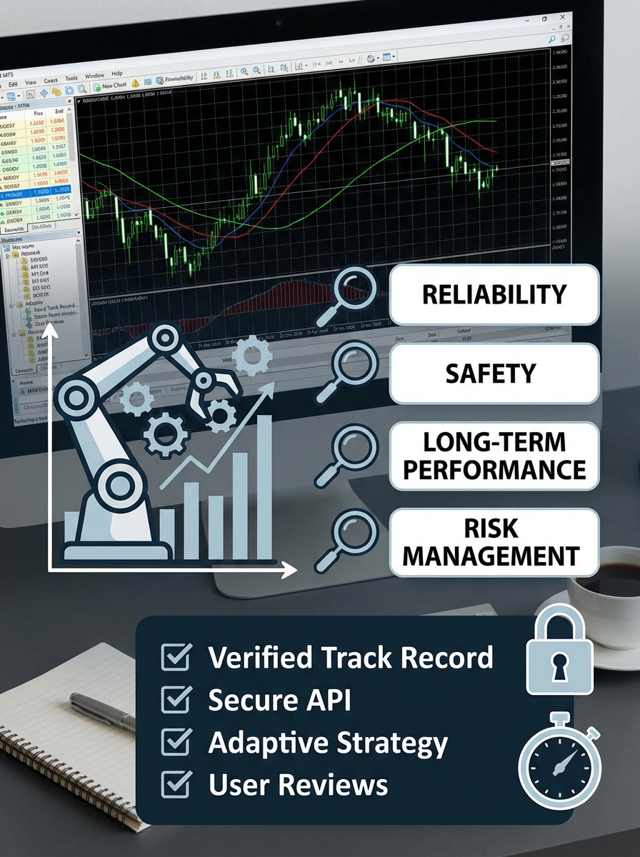 Learn the key factors that determine whether an automated forex trading bot is reliable, safe, and suitable for long-term use on MT5.